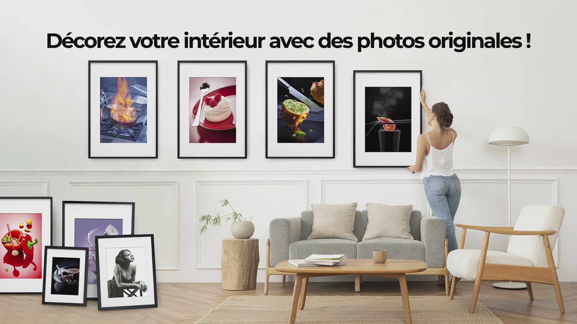 vidéo tutoriel pour montrer les tirages photo fine art et la technique d'encadrement des images et les options de formats et cadres
